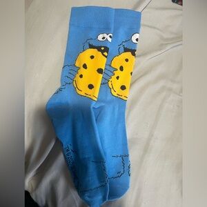 Sesame Street Blue Cookie Monster Socks